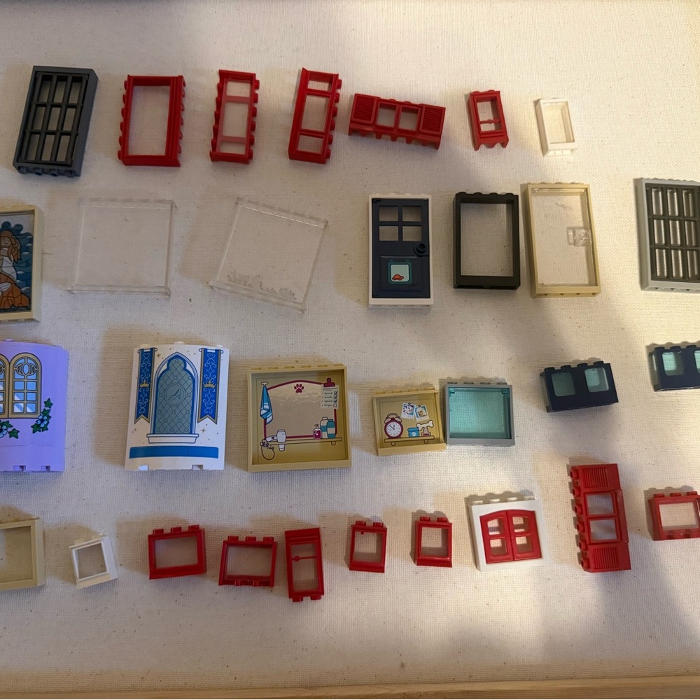 Lot LEGO  Windows, Doors, Frames And Walls